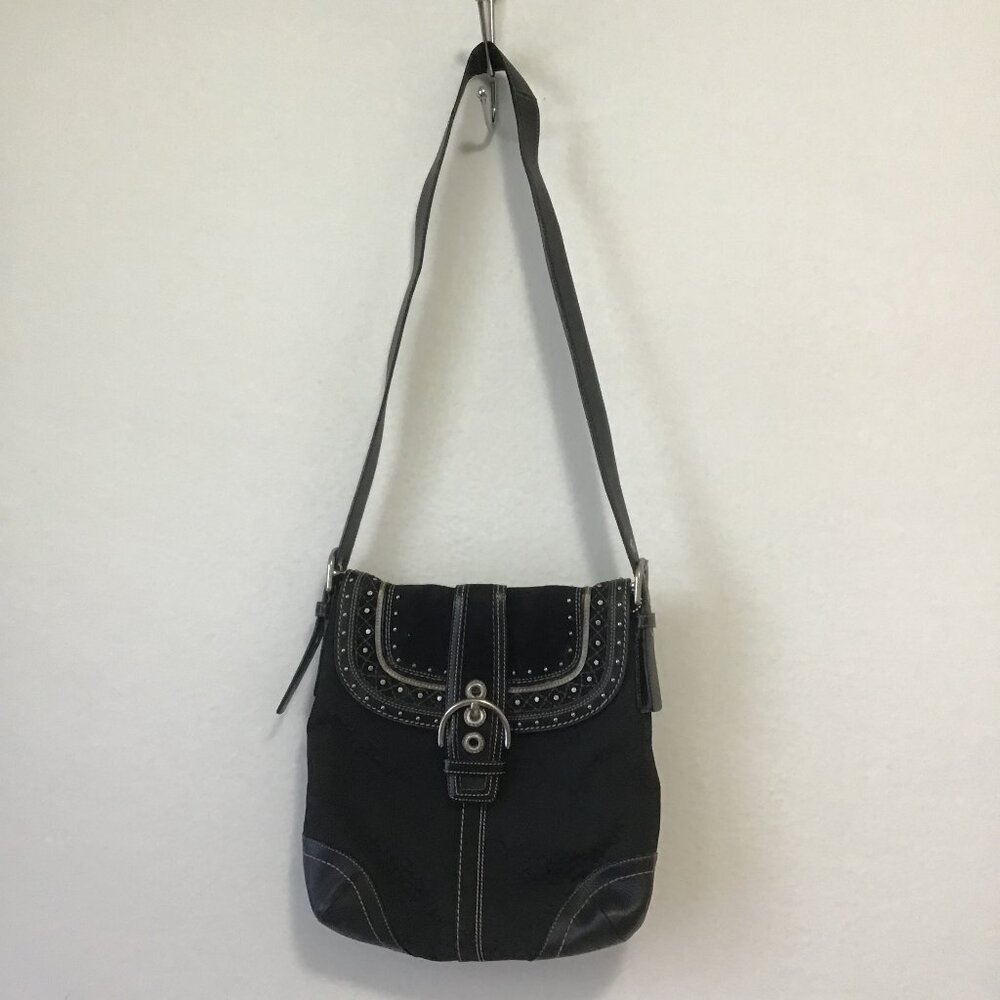 Coach Soho Signature Black Crossbody Shoulder Bag